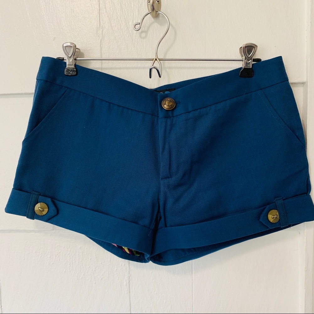 Vintage style Johnson navy blue shorts